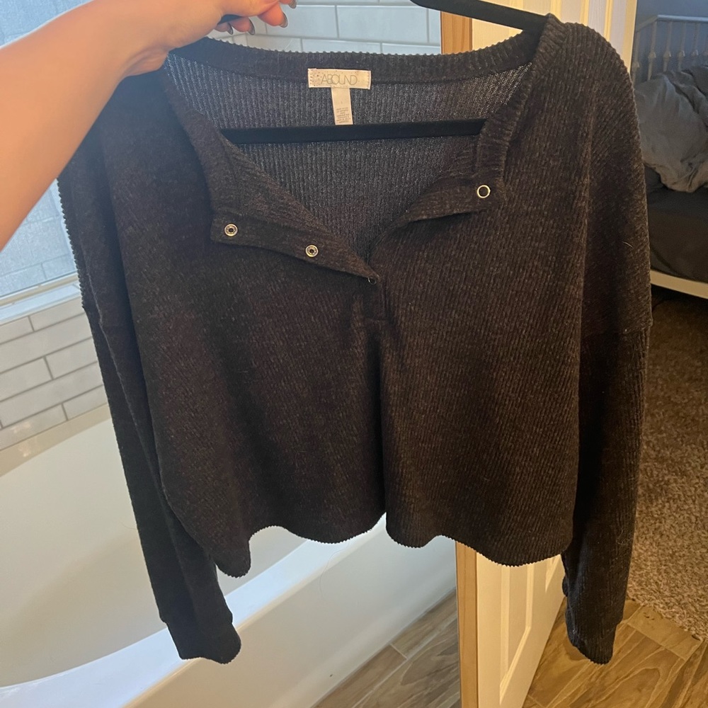 Abound long sleeve Henley sweater